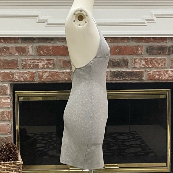 Divided by H&M silver metallic spaghetti strap knee-length dress / XS / EUC - Picture 4 of 11